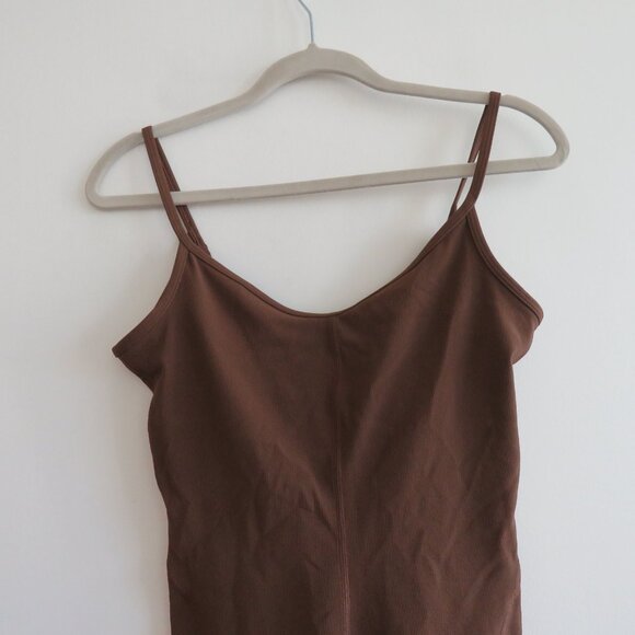 LULULEMON Ribbed Contoured Unitard 6" in Java Neutral Athleisure - Size US 6 - Picture 4 of 16